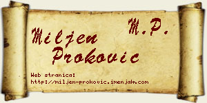 Miljen Proković vizit kartica